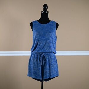 Heather Blue Knit Romper, GAP